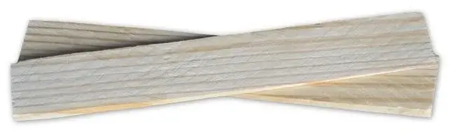 Photo of a couple wood shims stacked on top of one another